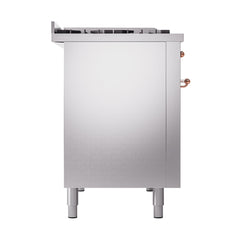 ILVE Nostalgie II 48 inch Dual Fuel Range (8 Sealed Burners + Griddle, Solid Door - UP48FQNMP - The Home Selection