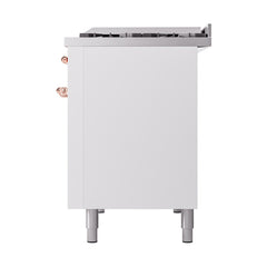ILVE Nostalgie II 48 inch Dual Fuel Range (8 Sealed Burners + Griddle, Solid Door - UP48FQNMP - The Home Selection