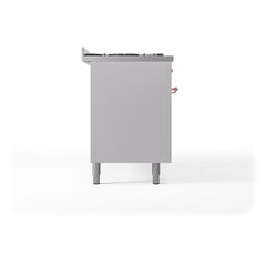 ILVE Nostalgie II 60 Inch Dual Fuel Range – 9 Sealed Burners & Griddle Triple Glass Door - UP60FNMP - The Home Selection