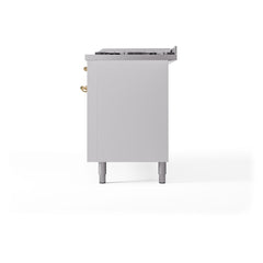 ILVE Nostalgie II 60 Inch Dual Fuel Range – 9 Sealed Burners & Griddle Triple Glass Door - UP60FNMP - The Home Selection