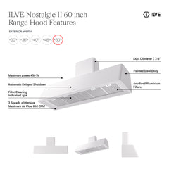 ILVE Nostalgie II 60" Range Hood - UAG60 - The Home Selection