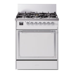 ILVE Nostalgie II Noblesse 30 Inch Dual Fuel Range with 5 Burners and Solid Door - UN30QNMP - The Home Selection