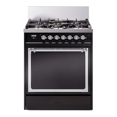 ILVE Nostalgie II Noblesse 30 Inch Dual Fuel Range with 5 Burners and Solid Door - UN30QNMP - The Home Selection