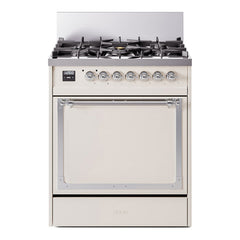 ILVE Nostalgie II Noblesse 30 Inch Dual Fuel Range with 5 Burners and Solid Door - UN30QNMP - The Home Selection