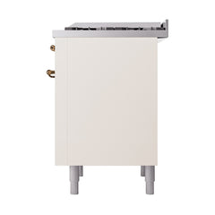 ILVE Nostalgie II Noblesse 36" Dual Fuel Range with 6 Burners and Griddle Solid Door - UN36FQNM - The Home Selection