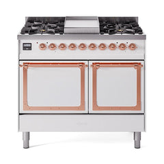ILVE Nostalgie II Noblesse 40" Dual Fuel Range with 6 Burners Solid Door - UND40FQNMP - The Home Selection