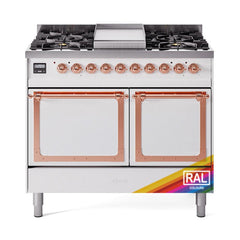 ILVE Nostalgie II Noblesse 40" Dual Fuel Range with 6 Burners Solid Door - UND40FQNMP - The Home Selection