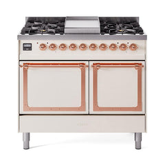 ILVE Nostalgie II Noblesse 40" Dual Fuel Range with 6 Burners Solid Door - UND40FQNMP - The Home Selection
