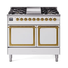 ILVE Nostalgie II Noblesse 40" Dual Fuel Range with 6 Burners Solid Door - UND40FQNMP - The Home Selection