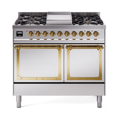 ILVE Nostalgie II Noblesse 40" Dual Fuel Range with 6 Burners Solid Door - UND40FQNMP - The Home Selection