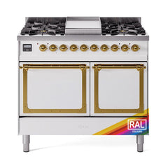 ILVE Nostalgie II Noblesse 40" Dual Fuel Range with 6 Burners Solid Door - UND40FQNMP - The Home Selection
