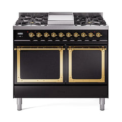 ILVE Nostalgie II Noblesse 40" Dual Fuel Range with 6 Burners Solid Door - UND40FQNMP - The Home Selection