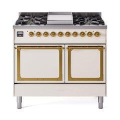 ILVE Nostalgie II Noblesse 40" Dual Fuel Range with 6 Burners Solid Door - UND40FQNMP - The Home Selection