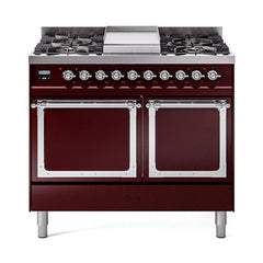 ILVE Nostalgie II Noblesse 40" Dual Fuel Range with 6 Burners Solid Door - UND40FQNMP - The Home Selection