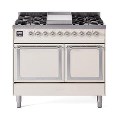 ILVE Nostalgie II Noblesse 40" Dual Fuel Range with 6 Burners Solid Door - UND40FQNMP - The Home Selection