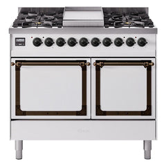 ILVE Nostalgie II Noblesse 40" Dual Fuel Range with 6 Burners Solid Door - UND40FQNMP - The Home Selection