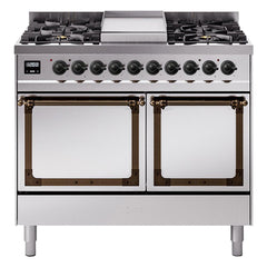 ILVE Nostalgie II Noblesse 40" Dual Fuel Range with 6 Burners Solid Door - UND40FQNMP - The Home Selection