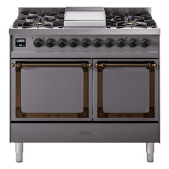 ILVE Nostalgie II Noblesse 40" Dual Fuel Range with 6 Burners Solid Door - UND40FQNMP - The Home Selection