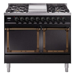 ILVE Nostalgie II Noblesse 40" Dual Fuel Range with 6 Burners Solid Door - UND40FQNMP - The Home Selection