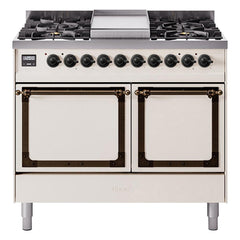 ILVE Nostalgie II Noblesse 40" Dual Fuel Range with 6 Burners Solid Door - UND40FQNMP - The Home Selection
