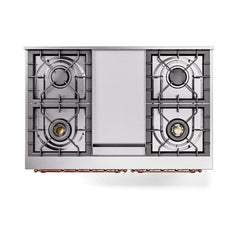 ILVE Nostalgie II Noblesse 40" Dual Fuel Range with 6 Burners Solid Door - UND40FQNMP - The Home Selection