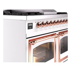 ILVE Nostalgie II Noblesse 40" Dual Fuel Range with 6 Burners Triple Glass Door - UND40FNMP - The Home Selection