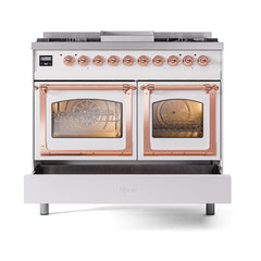 ILVE Nostalgie II Noblesse 40" Dual Fuel Range with 6 Burners Triple Glass Door - UND40FNMP - The Home Selection