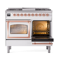 ILVE Nostalgie II Noblesse 40" Dual Fuel Range with 6 Burners Triple Glass Door - UND40FNMP - The Home Selection