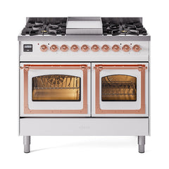 ILVE Nostalgie II Noblesse 40" Dual Fuel Range with 6 Burners Triple Glass Door - UND40FNMP - The Home Selection