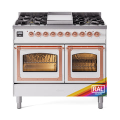 ILVE Nostalgie II Noblesse 40" Dual Fuel Range with 6 Burners Triple Glass Door - UND40FNMP - The Home Selection