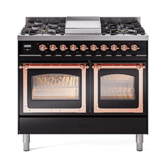 ILVE Nostalgie II Noblesse 40" Dual Fuel Range with 6 Burners Triple Glass Door - UND40FNMP - The Home Selection