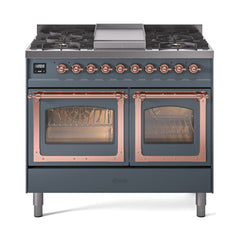 ILVE Nostalgie II Noblesse 40" Dual Fuel Range with 6 Burners Triple Glass Door - UND40FNMP - The Home Selection