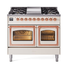 ILVE Nostalgie II Noblesse 40" Dual Fuel Range with 6 Burners Triple Glass Door - UND40FNMP - The Home Selection