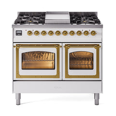 ILVE Nostalgie II Noblesse 40" Dual Fuel Range with 6 Burners Triple Glass Door - UND40FNMP - The Home Selection