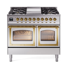 ILVE Nostalgie II Noblesse 40" Dual Fuel Range with 6 Burners Triple Glass Door - UND40FNMP - The Home Selection