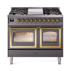 ILVE Nostalgie II Noblesse 40" Dual Fuel Range with 6 Burners Triple Glass Door - UND40FNMP - The Home Selection