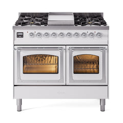 ILVE Nostalgie II Noblesse 40" Dual Fuel Range with 6 Burners Triple Glass Door - UND40FNMP - The Home Selection
