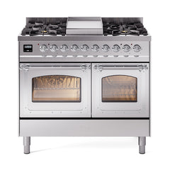 ILVE Nostalgie II Noblesse 40" Dual Fuel Range with 6 Burners Triple Glass Door - UND40FNMP - The Home Selection