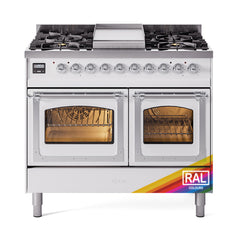 ILVE Nostalgie II Noblesse 40" Dual Fuel Range with 6 Burners Triple Glass Door - UND40FNMP - The Home Selection