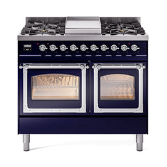 ILVE Nostalgie II Noblesse 40" Dual Fuel Range with 6 Burners Triple Glass Door - UND40FNMP - The Home Selection