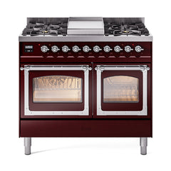 ILVE Nostalgie II Noblesse 40" Dual Fuel Range with 6 Burners Triple Glass Door - UND40FNMP - The Home Selection