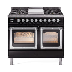 ILVE Nostalgie II Noblesse 40" Dual Fuel Range with 6 Burners Triple Glass Door - UND40FNMP - The Home Selection