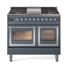 ILVE Nostalgie II Noblesse 40" Dual Fuel Range with 6 Burners Triple Glass Door - UND40FNMP - The Home Selection