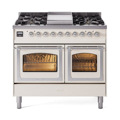 ILVE Nostalgie II Noblesse 40" Dual Fuel Range with 6 Burners Triple Glass Door - UND40FNMP - The Home Selection