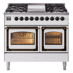 ILVE Nostalgie II Noblesse 40" Dual Fuel Range with 6 Burners Triple Glass Door - UND40FNMP - The Home Selection