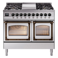 ILVE Nostalgie II Noblesse 40" Dual Fuel Range with 6 Burners Triple Glass Door - UND40FNMP - The Home Selection
