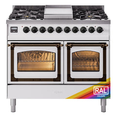 ILVE Nostalgie II Noblesse 40" Dual Fuel Range with 6 Burners Triple Glass Door - UND40FNMP - The Home Selection
