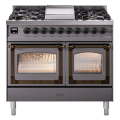 ILVE Nostalgie II Noblesse 40" Dual Fuel Range with 6 Burners Triple Glass Door - UND40FNMP - The Home Selection