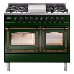 ILVE Nostalgie II Noblesse 40" Dual Fuel Range with 6 Burners Triple Glass Door - UND40FNMP - The Home Selection