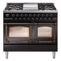 ILVE Nostalgie II Noblesse 40" Dual Fuel Range with 6 Burners Triple Glass Door - UND40FNMP - The Home Selection
